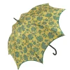 Guy De Jean "Charme" Fleurs Vert Et Ocre