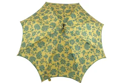 Guy De Jean "Charme" Fleurs Vert Et Ocre